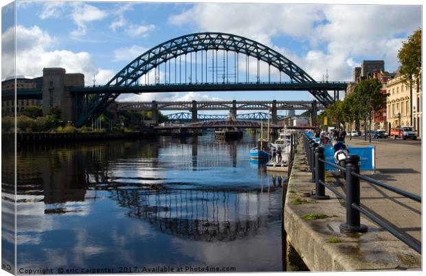 nice day on the tyne Canvas Print by eric carpenter