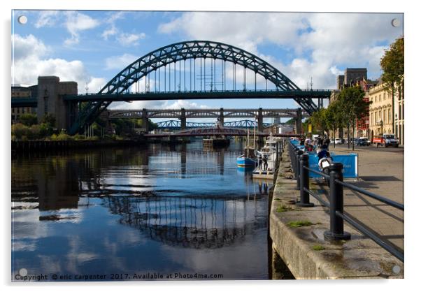 nice day on the tyne Acrylic by eric carpenter