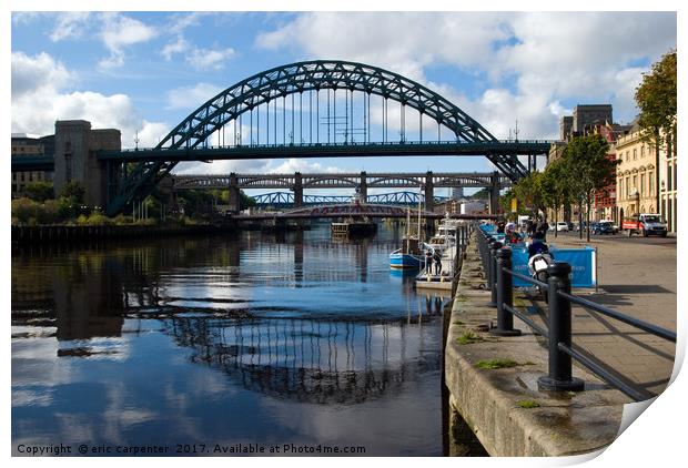 nice day on the tyne Print by eric carpenter