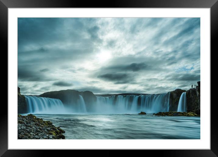 Godafoss Evening Framed Mounted Print by John Illingworth