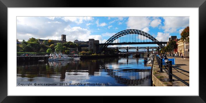 Tyne panorama Framed Mounted Print by eric carpenter