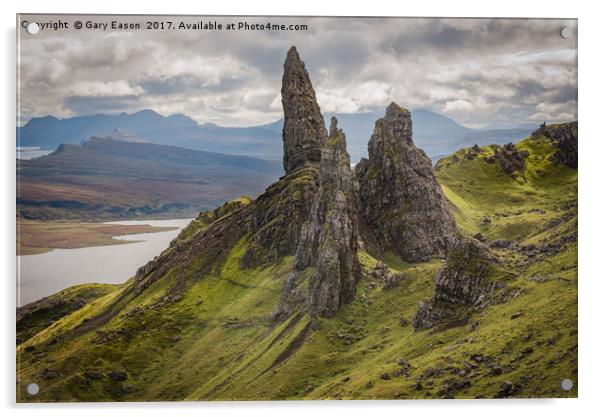 Old Man of Storr Acrylic by Gary Eason