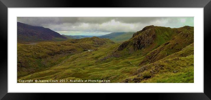 Snowdon foothills Framed Mounted Print by Joanne Court