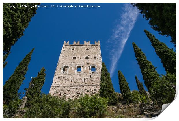 Arco Castle 01 Print by George Davidson