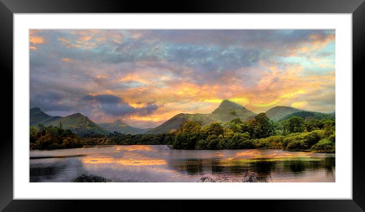 Derwent Water Lake District Framed Mounted Print by Irene Burdell