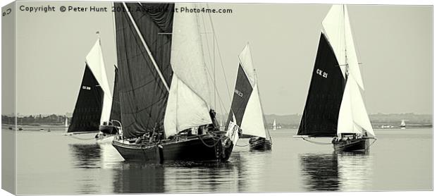 Drifting On The Blackwater Canvas Print by Peter F Hunt