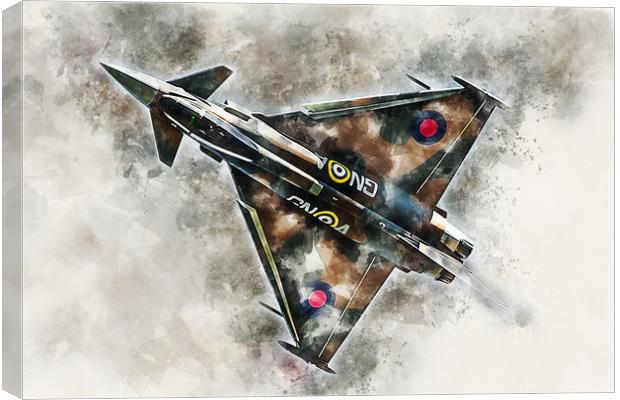 RAF Eurofighter Typhoon GiNA - Painting Canvas Print by J Biggadike