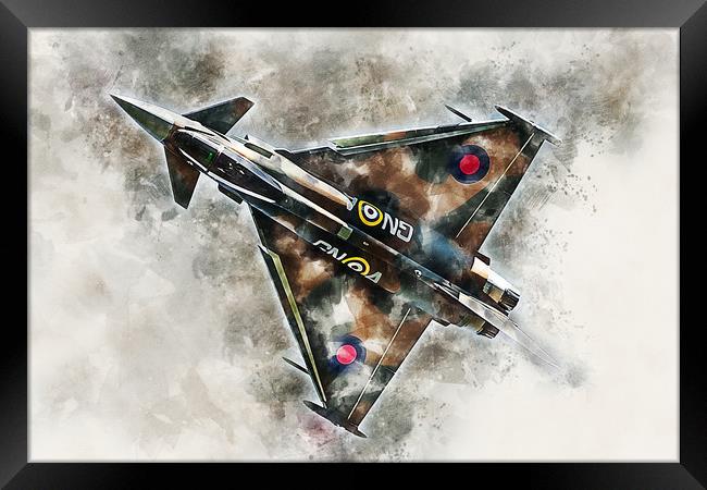 RAF Eurofighter Typhoon GiNA - Painting Framed Print by J Biggadike
