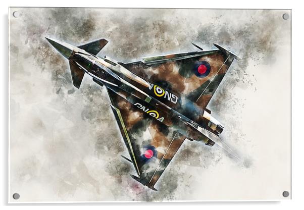 RAF Eurofighter Typhoon GiNA - Painting Acrylic by J Biggadike