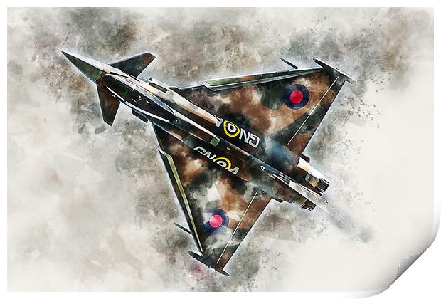 RAF Eurofighter Typhoon GiNA - Painting Print by J Biggadike