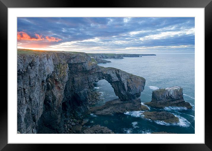 Green Bridge Of Wales Framed Mounted Print by Mark Robson