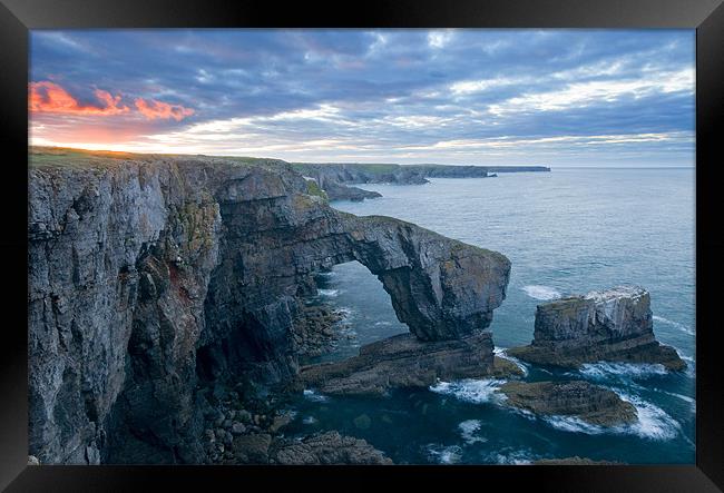 Green Bridge Of Wales Framed Print by Mark Robson