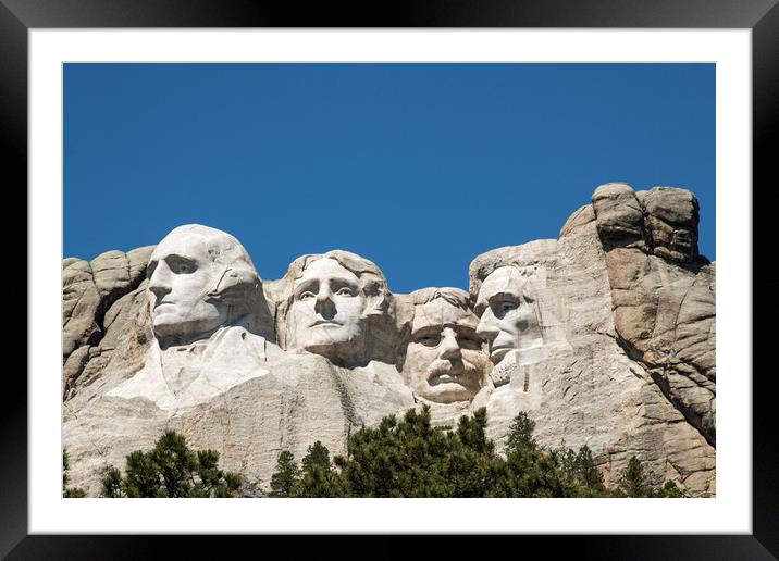 Mount Rushmore National Monument Framed Mounted Print by Janet Mann