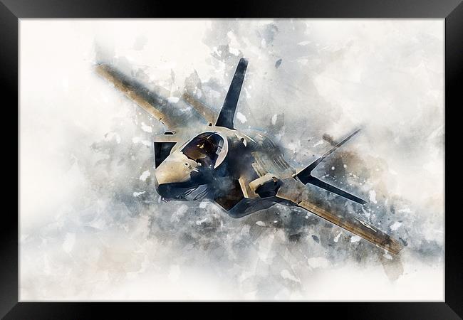 F-35 Lightning II - Painting Framed Print by J Biggadike