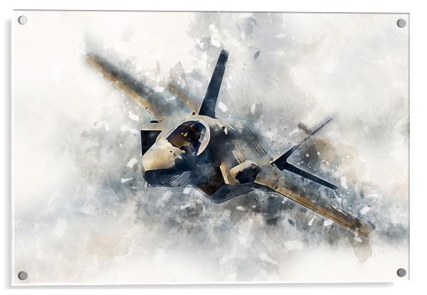 F-35 Lightning II - Painting Acrylic by J Biggadike