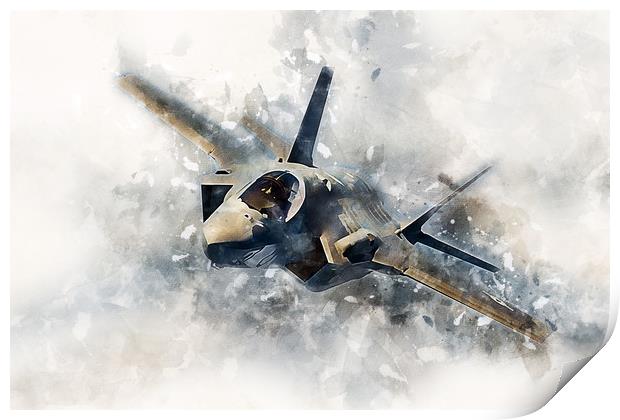 F-35 Lightning II - Painting Print by J Biggadike