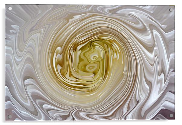 Molten Chrysanth Swirl Acrylic by Donna Collett