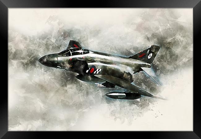 RAF F-4 Phantom II - Painting Framed Print by J Biggadike