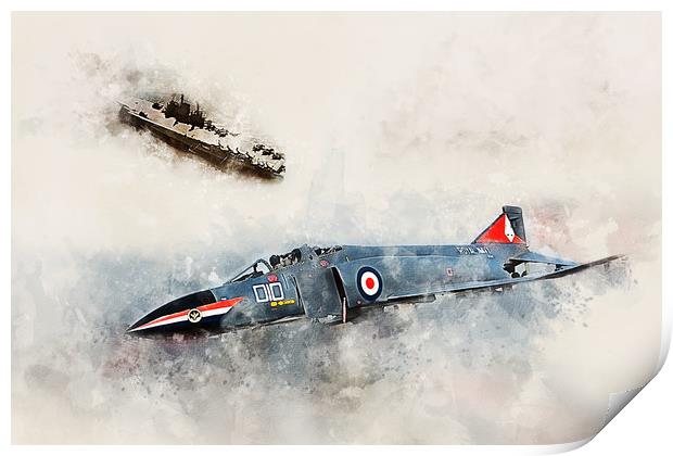 RN F-4 Phantom FG1 - Painting Print by J Biggadike