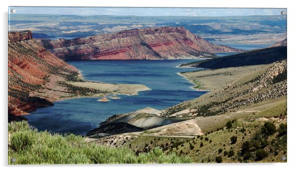 Flaming Gorge Reservoir, Wyoming Acrylic by Janet Mann