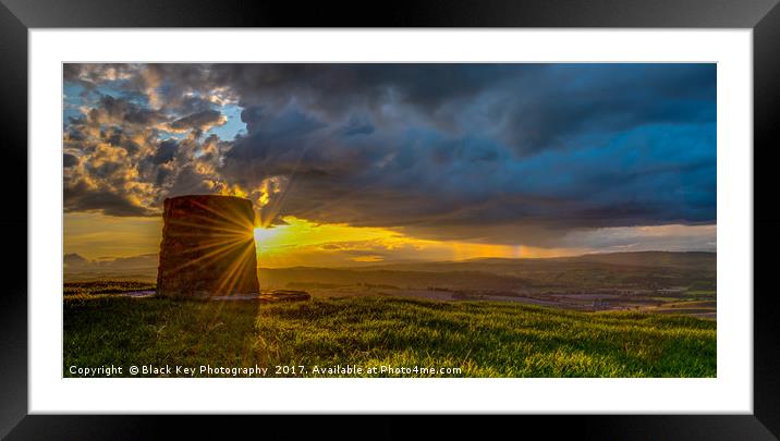 Views over the Montgomeryshire Countryside Framed Mounted Print by Black Key Photography