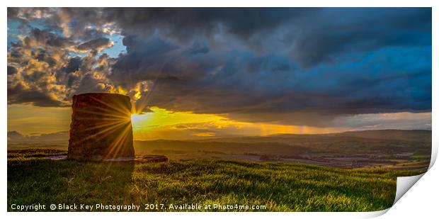 Views over the Montgomeryshire Countryside Print by Black Key Photography