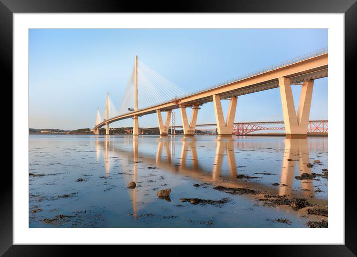 Queensferry Crossing  Framed Mounted Print by Grant Glendinning