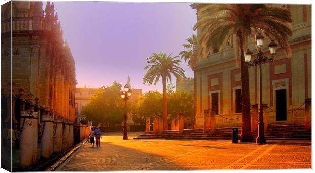 Early Morning Seville Canvas Print by Steve Painter