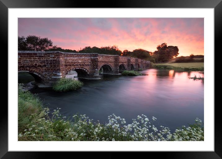 White Mill Bridge Framed Mounted Print by Chris Frost