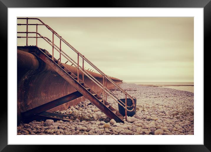 Aberthaw steps Framed Mounted Print by Dean Merry