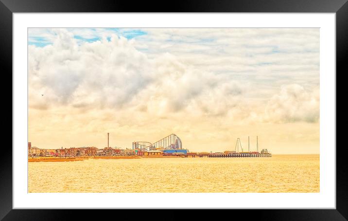 South Pier,Blackpool. Framed Mounted Print by Victor Burnside