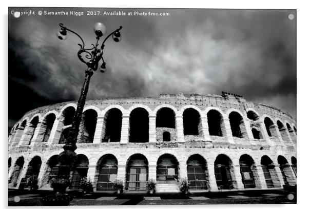 Arena - Roman Amphitheatre Verona Acrylic by Samantha Higgs