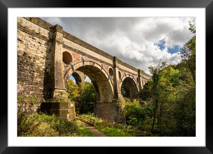 Marple Viaduct, Peak Forest Canal Framed Mounted Print by Andrew Kearton