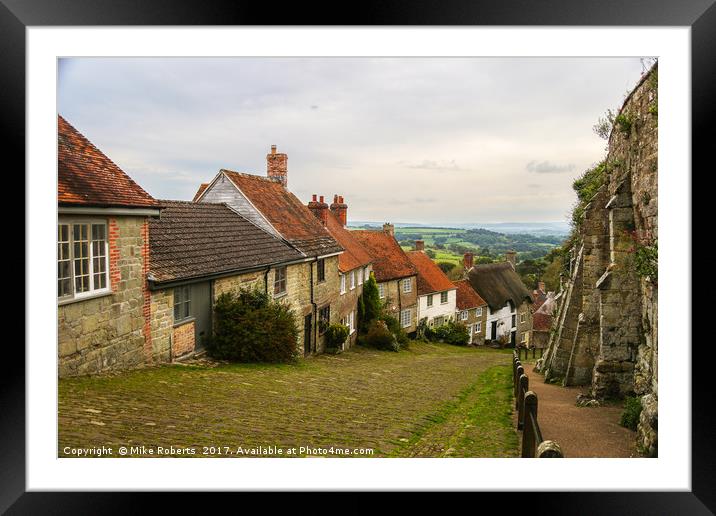 Gold Hill, Shaftesbury, Dorset Framed Mounted Print by Mike Roberts