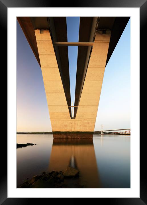 Under the Queensferry Crossing Bridge Framed Mounted Print by Grant Glendinning