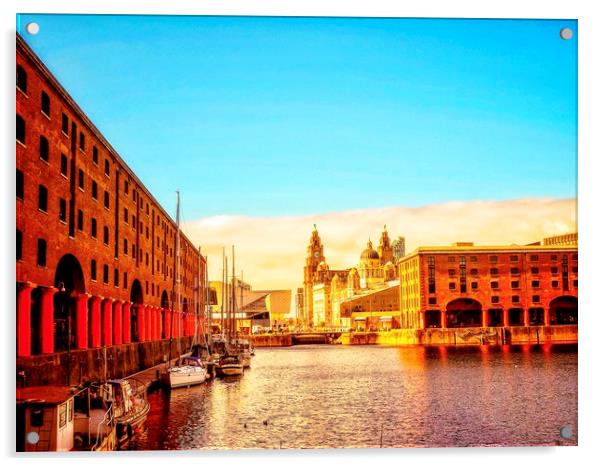 Liverpool,Albert Dock  Acrylic by Victor Burnside