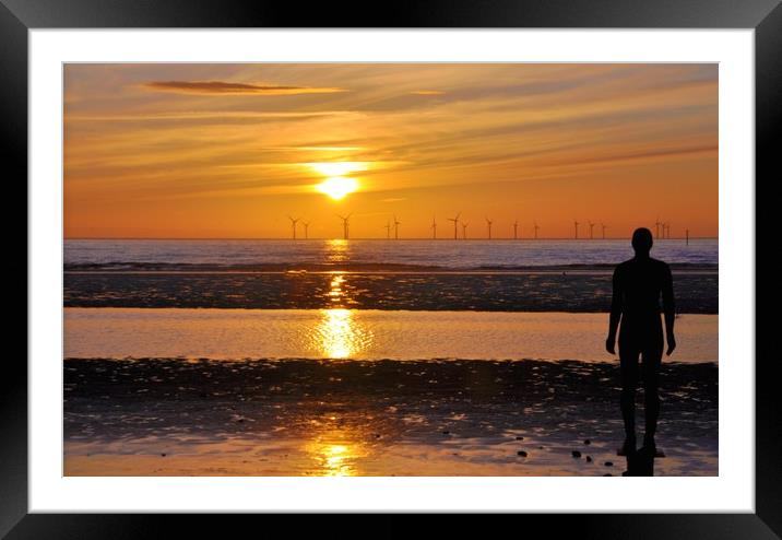 silhouettes in the sunset Framed Mounted Print by sue davies