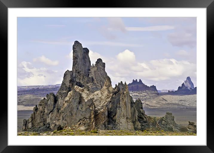Rock formations, Navajo Reservation  Framed Mounted Print by Luc Novovitch