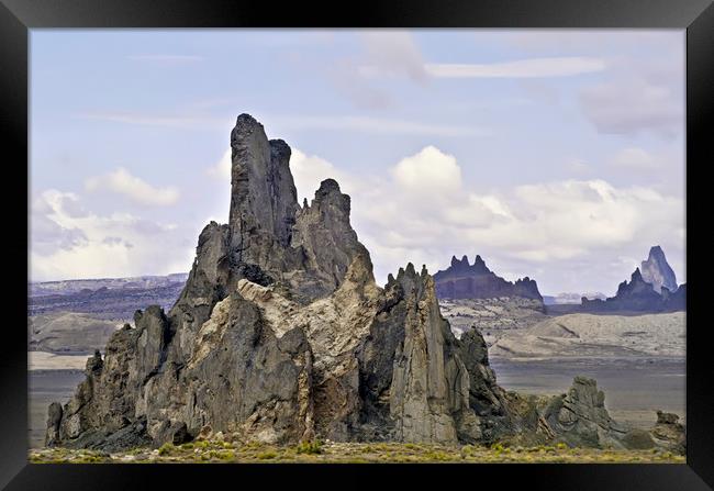 Rock formations, Navajo Reservation  Framed Print by Luc Novovitch