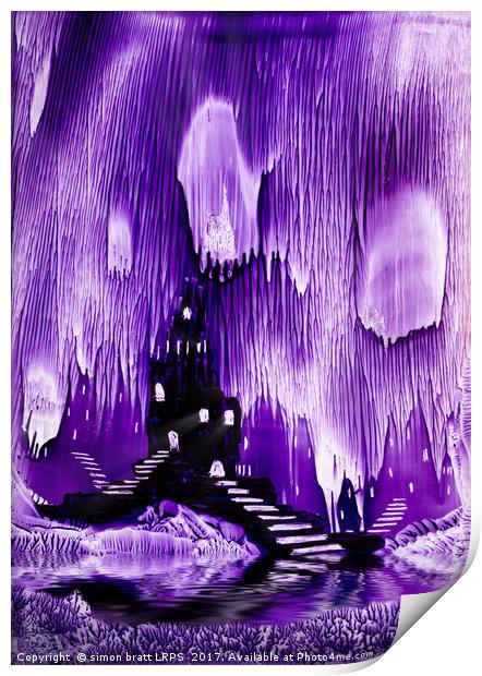 The Kings purple castle painting in wax Print by Simon Bratt LRPS