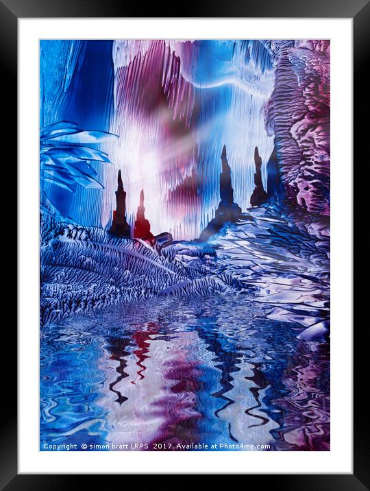 Cavern of Castles painting in wax Framed Mounted Print by Simon Bratt LRPS