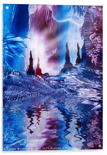 Cavern of Castles painting in wax Acrylic by Simon Bratt LRPS