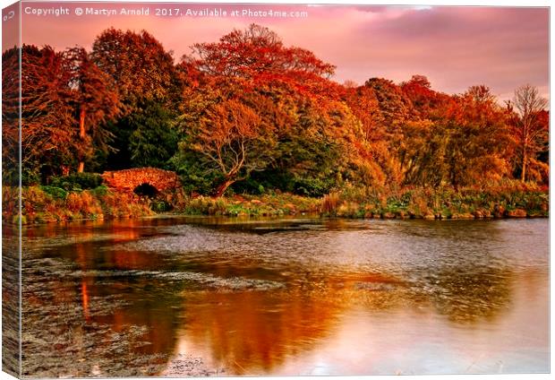 Autumn Sunset at Hardwick Park Canvas Print by Martyn Arnold