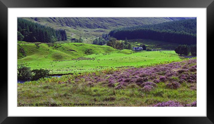 Mains of Dalbreac Framed Mounted Print by Steven Watson