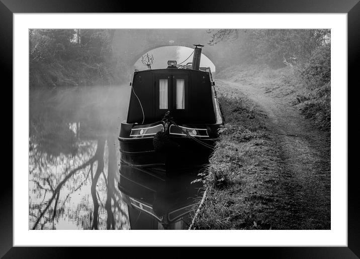 Misty Grand Union Canal Hatton Framed Mounted Print by Jonathan Smith