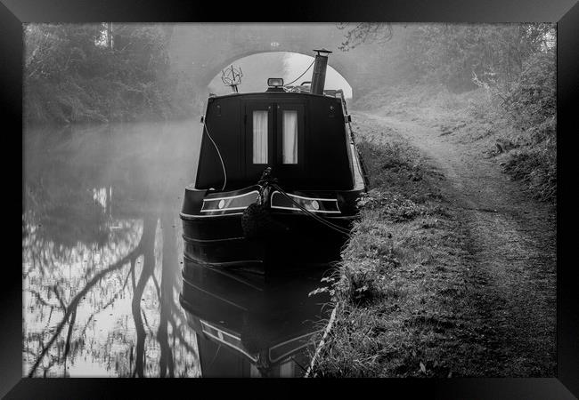 Misty Grand Union Canal Hatton Framed Print by Jonathan Smith