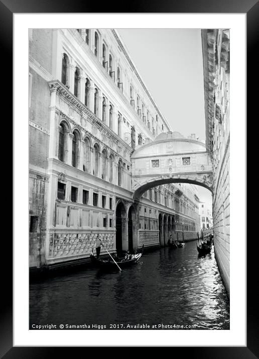 Bridge Of Sighs - Venice Framed Mounted Print by Samantha Higgs