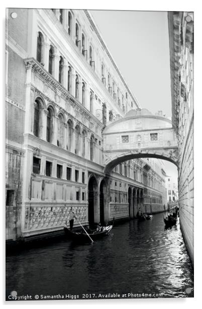 Bridge Of Sighs - Venice Acrylic by Samantha Higgs
