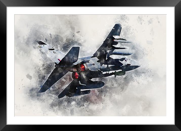 RAF Jaguar - Painting Framed Mounted Print by J Biggadike