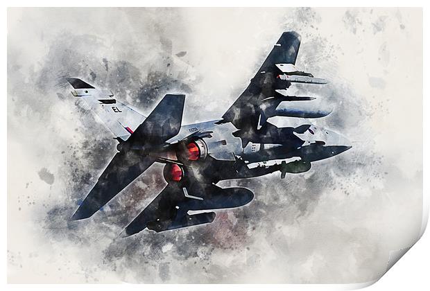 RAF Jaguar - Painting Print by J Biggadike